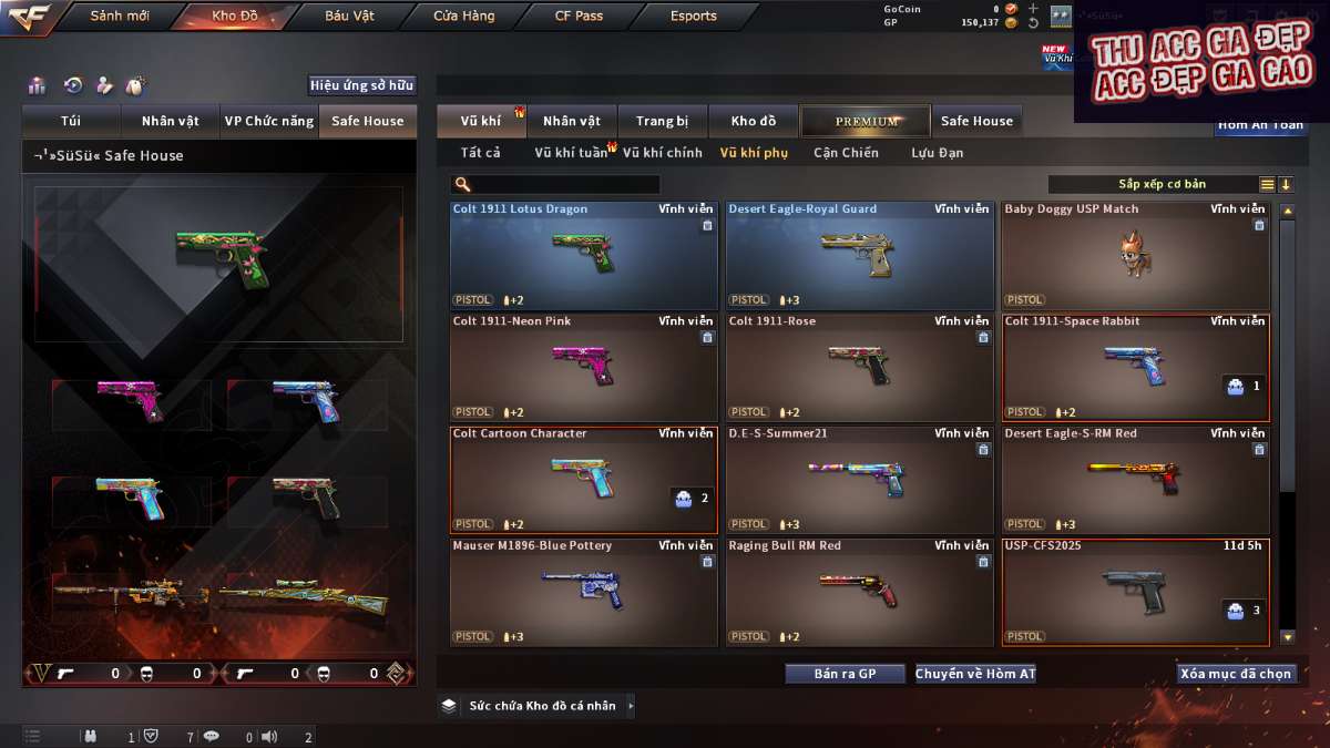 shop acc cf uy tin gia re